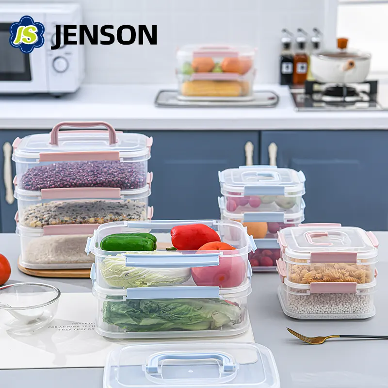 Tatlong Layer na Portable Meal Prep Container